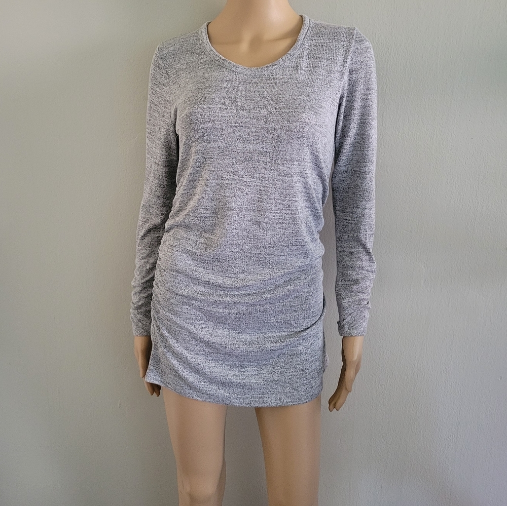 NWT! MARKET & SPRUCE GRAY LONG SLEEVE RUCHED DRESS
